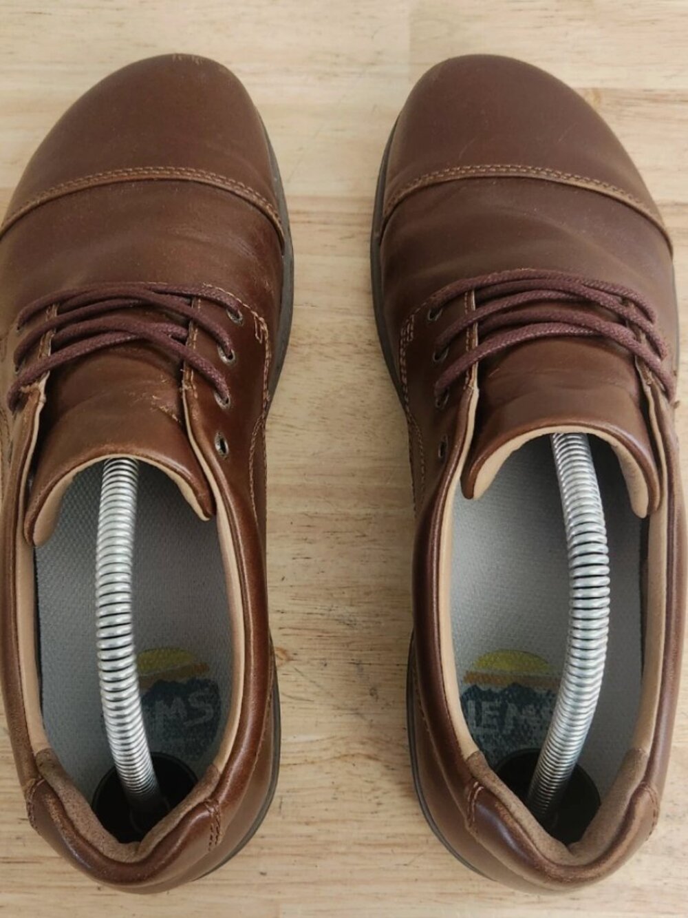 Lems Shoes Men 9 Brown Leather Nine2Five V2 Zero Drop Sneakers Minimalist